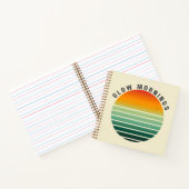 Retro Zonsondergang Journaal – Langzame Ochtenden Notitieboek (Binnen)