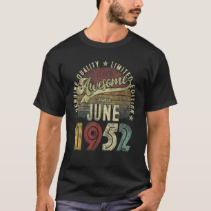 Retro zonsondergang juni 1952 70e verjaardag 70 Y T-shirt