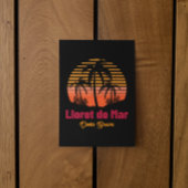 Retro Zonsondergang Lloret de Mar Spanje Vakantie Briefkaart