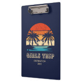 Retro zonsondergang Meisjes reis bachelorette Matc Klembord (Links)