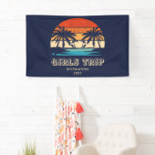 Retro zonsondergang Meisjesreis vrijgezellenfeest Spandoek (Insitu)