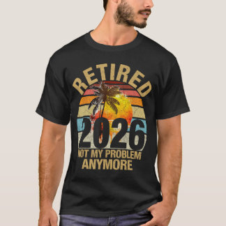 Retro Zonsondergang Met Pensioen 2026 Niet Mijn Pr T-shirt