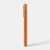 Retro zonsondergang monogram strepen lijnen boho iPhone hoesje (Linkerkant)