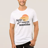 Retro Zonsondergang Motiverende Citat T-Shirt (Voorkant)