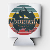 Retro zonsondergang Mountain master Blikjeskoeler (Voorkant)