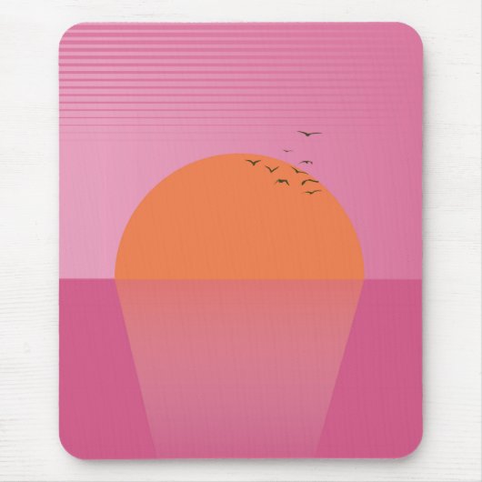 Retro Zonsondergang Muismat (Voorkant)