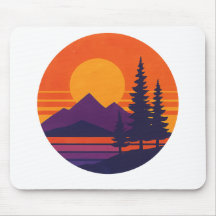 Retro Zonsondergang Natuur Vibes | Vintage 80s Est
