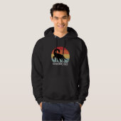 Retro zonsondergang Ogopogo de Okanagan Lake Monst Hoodie (Voorkant volledig)