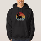 Retro zonsondergang Ogopogo de Okanagan Lake Monst Hoodie (Voorkant)