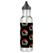 Retro zonsondergang Ogopogo de Okanagan Lake Monst Waterfles (Rechts)