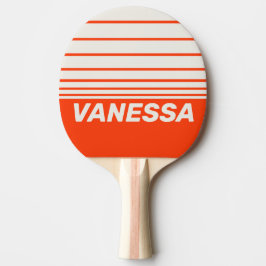Retro Zonsondergang Oranje Drie Horizon Strepen me Tafeltennisbatje