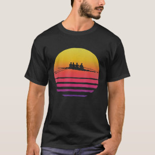 Retro Zonsondergang Oude School Roeier Grappig T-shirt
