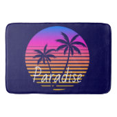Retro zonsondergang Paradijs Badmat (Voorkant)