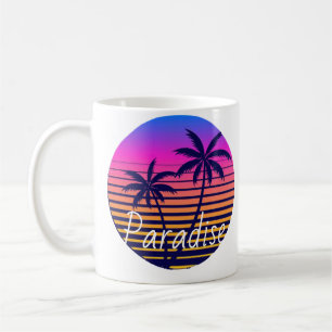 Retro zonsondergang Paradijs Koffiemok