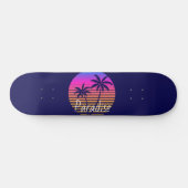 Retro zonsondergang Paradijs Persoonlijk Skateboard (Horizontaal)