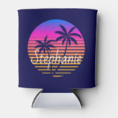 Retro zonsondergang Persoonlijk  Blikjeskoeler (Voorkant)