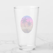 Retro zonsondergang Persoonlijk  Glas (Achterkant)