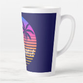 Retro zonsondergang Persoonlijk  Latte Mok (Rechts)
