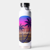 Retro zonsondergang Persoonlijk Waterfles (Links)