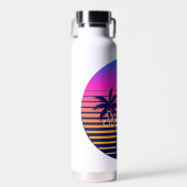 Retro zonsondergang Persoonlijk Waterfles (Voorkant)