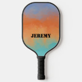 Retro zonsondergang pickleball paddle (Voorkant)