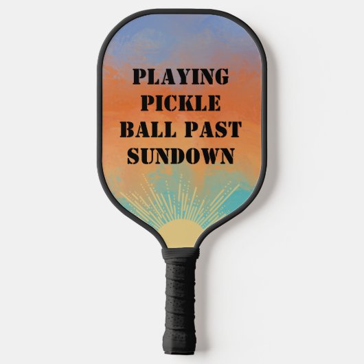Retro zonsondergang pickleball paddle (Achterkant)