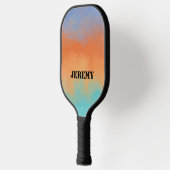 Retro zonsondergang pickleball paddle (Links)