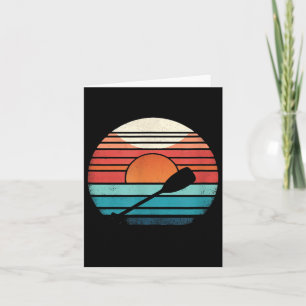 Retro Zonsondergang Roeiboot Kaart