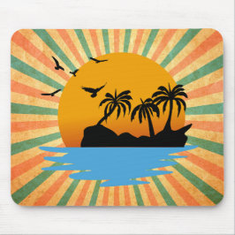 Retro zonsondergang Sky on Fire Muismat