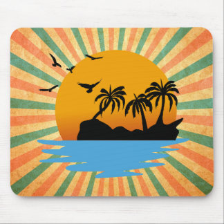 Retro zonsondergang Sky on Fire Muismat