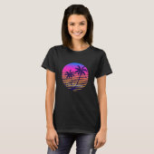 Retro zonsondergang Stad T-Shirt (Voorkant volledig)