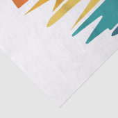 Retro Zonsondergang Stralen Golvende  Retro Zonnes Tissuepapier (Detail)