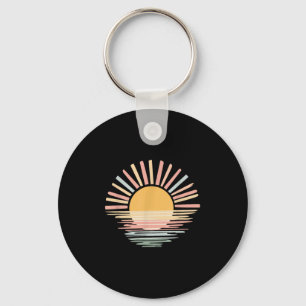 Retro Zonsondergang Stralen, meisjes Zomer, bella Sleutelhanger