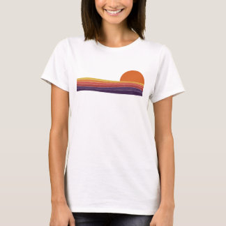 Retro zonsondergang. t-shirt