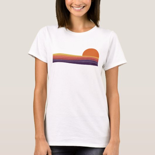 Retro zonsondergang. t-shirt (Voorkant)