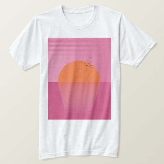 Retro Zonsondergang T-shirt (Design voorkant)