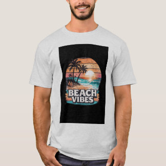 Retro Zonsondergang T-Shirt Met Strandvibes | Vint