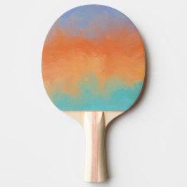 Retro zonsondergang tafeltennisbatje