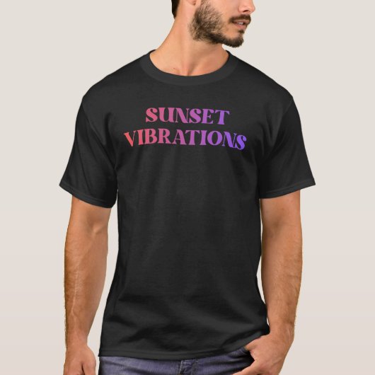 Retro Zonsondergang Trillingen T-shirt (Voorkant)