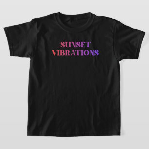 Retro Zonsondergang Trillingen T-shirt
