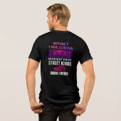 Retro Zonsondergang Trillingen Tri-Blend Shirt (Achterkant volledig)