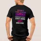 Retro Zonsondergang Trillingen Tri-Blend Shirt (Achterkant)