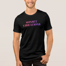 Retro Zonsondergang Trillingen Tri-Blend Shirt