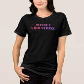 Retro Zonsondergang Trillingen Tri-Blend Shirt (Voorkant)