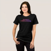 Retro Zonsondergang Trillingen Tri-Blend Shirt (Voorkant volledig)