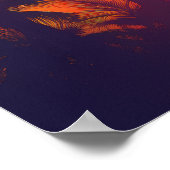 Retro Zonsondergang Tropische jaren '80 Stijl Poster (Hoek)