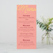 Retro Zonsondergang Vintage Eten En Drinken Petit  Menu (Staand voorkant)
