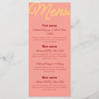 Retro Zonsondergang Vintage Eten En Drinken Petit  Menu