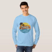 Retro Zonsondergang Visontwerp T-shirt (Voorkant volledig)