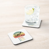  Retro Zonsondergang, Vliegtuigpiloot, Cool Aviati Bier Onderzetter (Rechterzijde)